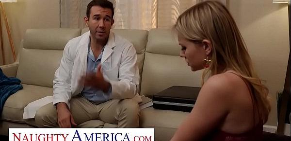  Naughty America - Melody Marks Needs Help from her Dr. and then fucks him